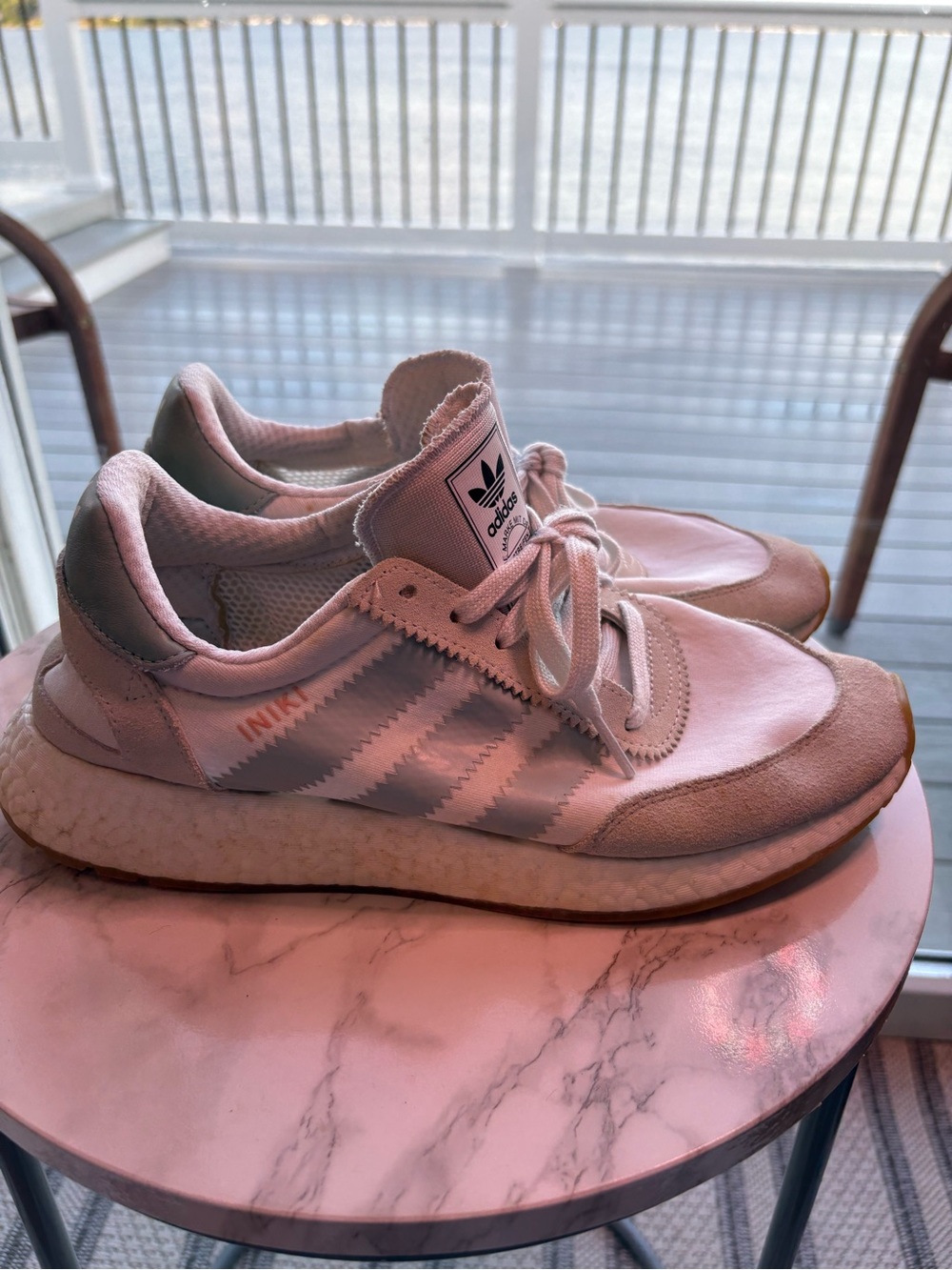 adidas Tiffany Blue and White Women's I-5923 Style Sneakers